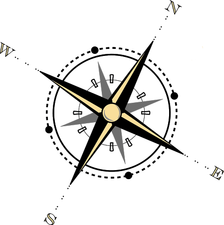 Grafische Darstellung eines Kompass